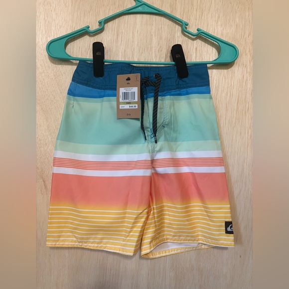 Quiksilver Kids' Multicolor Striped Board Shorts - Picture 1 of 4